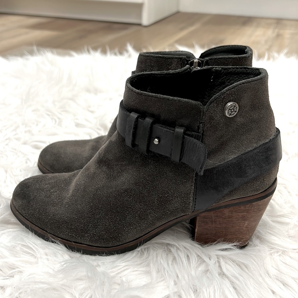 Bussola Sued Leather Booties